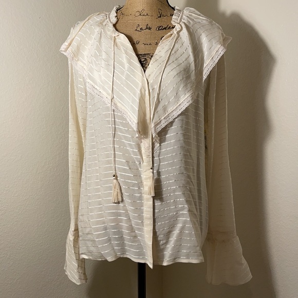 PAIGE Silvette Ruffle Silk Blouse - Picture 8 of 17